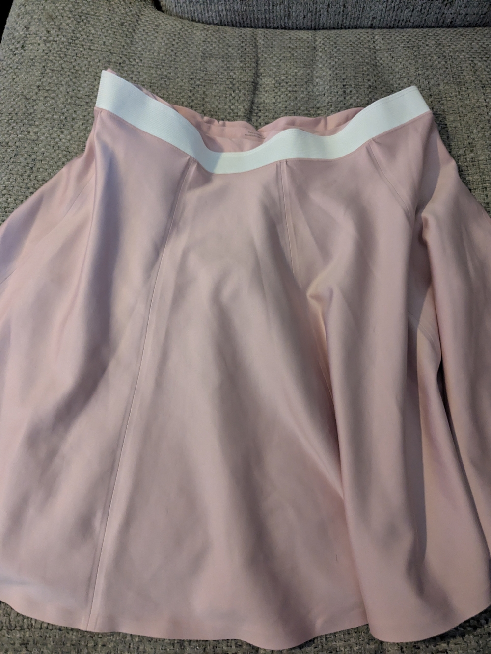 ALO Yoga Blush Pink A-Line Skirt with White Waistband